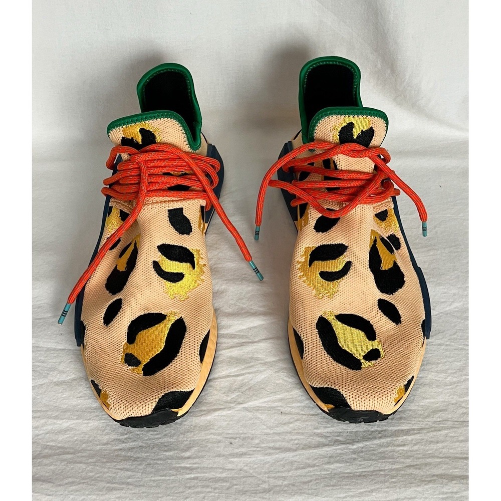 Adidas Pharrell Williams HU NMD Leopard Primeknit Sneaker Men's Size 10.5 - Picture 11 of 12